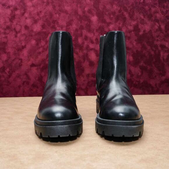 Bruno Magli Women Alma Black Leather Platform Chelsea Ankle...